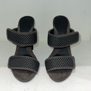 Missguided Double Strap Velcro Sandal Heels size 5
